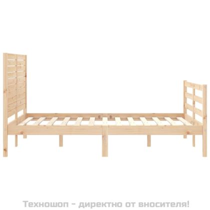 Рамка за легло с табла, 120х200 см, масивно дърво