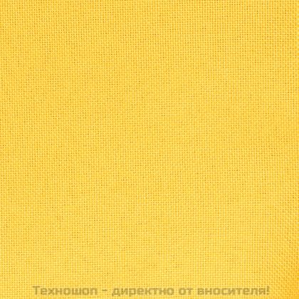 Люлеещ се стол с табуретка, горчица жълто, текстил