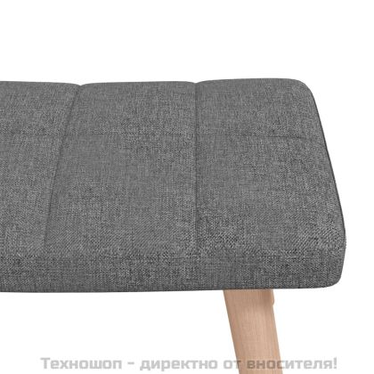 Люлеещ се стол с табуретка, тъмносив, плат