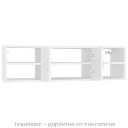 Стенен рафт, бял, 102x30x29 см, инженерно дърво