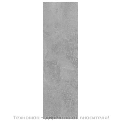 Стенен шкаф за обувки, бетонно сиво, 80x18x60см инженерно дърво