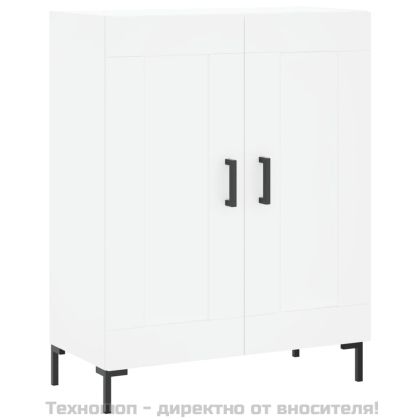 Висок шкаф, бял, 69,5x34x180 см, инженерно дърво