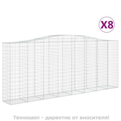 Габионни кошници арка 8 бр 400x50x160/180 см поцинковано желязо