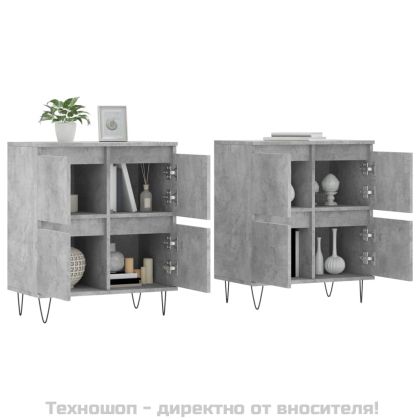 Сайдборди, 2 бр, бетонно сиви, инженерно дърво