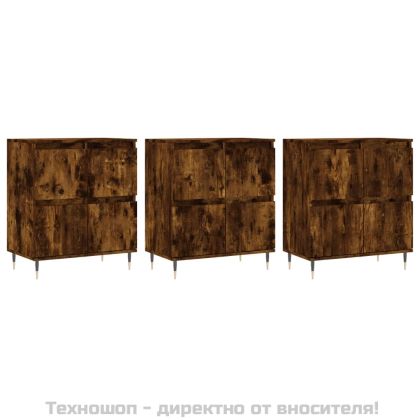 Сайдборди, 3 бр, опушен дъб, инженерно дърво