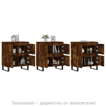 Сайдборди, 3 бр, опушен дъб, инженерно дърво