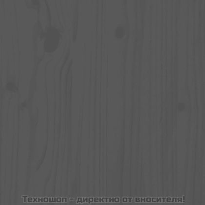 Градинско повдигнато легло, сиво, 121x50x57 см, бор масив