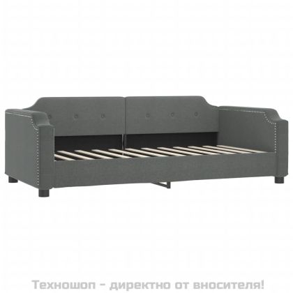 Кушетка, тъмносива, 80x200 см, плат