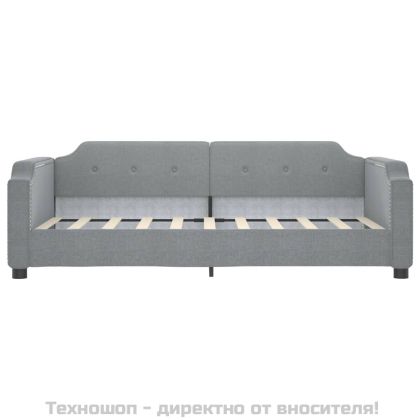 Кушетка, светлосива, 90x190 см, плат