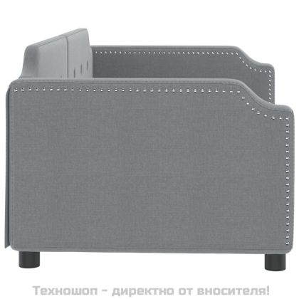 Кушетка, светлосива, 90x190 см, плат