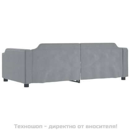 Кушетка, светлосива, 90x190 см, плат