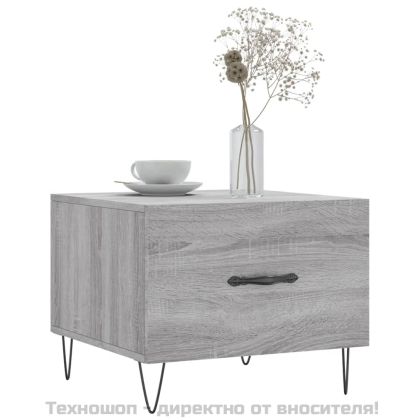 Кафе маси, 2 бр, сив сонома, 50x50x40 см, инженерно дърво