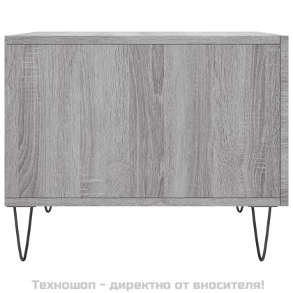 Кафе маси, 2 бр, сив сонома, 50x50x40 см, инженерно дърво