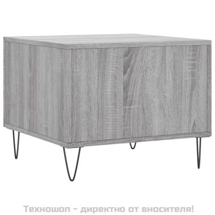 Кафе маси, 2 бр, сив сонома, 50x50x40 см, инженерно дърво