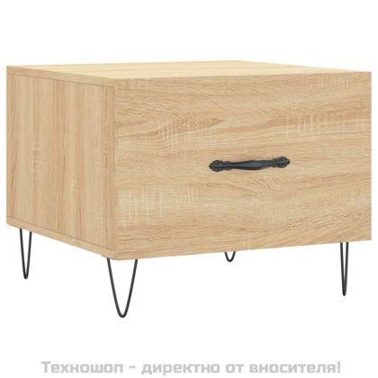 Кафе маси, 2 бр, дъб сонома, 50x50x40 см, инженерно дърво