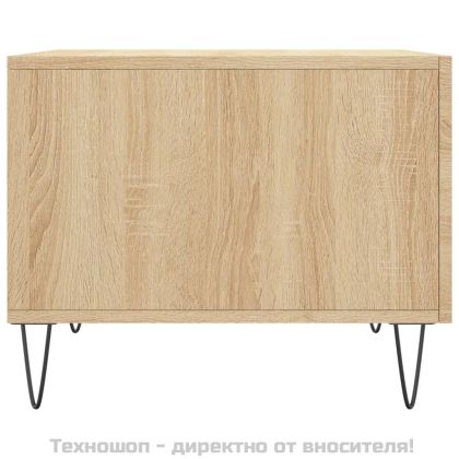Кафе маси, 2 бр, дъб сонома, 50x50x40 см, инженерно дърво