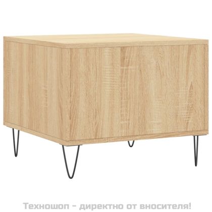 Кафе маси, 2 бр, дъб сонома, 50x50x40 см, инженерно дърво