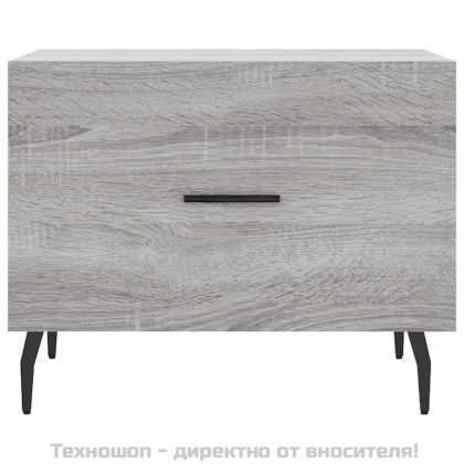Кафе маси, 2 бр, сив сонома, 50x50x40 см, инженерно дърво