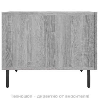 Кафе маси, 2 бр, сив сонома, 50x50x40 см, инженерно дърво