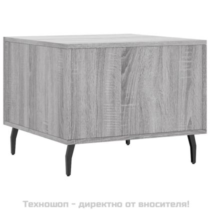 Кафе маси, 2 бр, сив сонома, 50x50x40 см, инженерно дърво