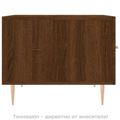 Кафе маси, 2 бр, кафяв дъб, 50x50x40 см, инженерно дърво