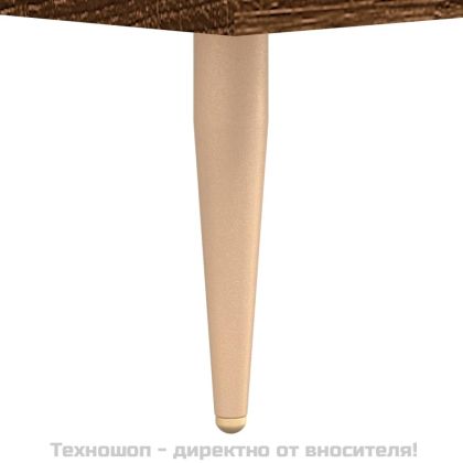 Кафе маси, 2 бр, кафяв дъб, 50x50x40 см, инженерно дърво