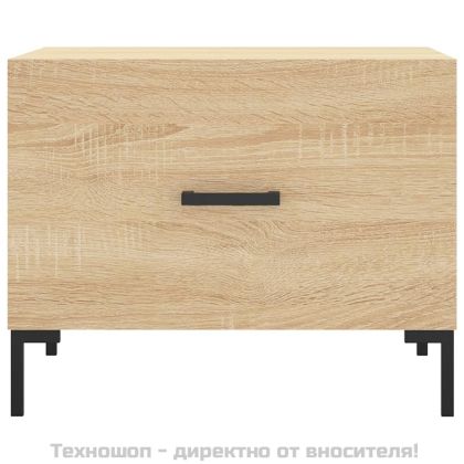Кафе маси, 2 бр, дъб сонома, 50x50x40 см, инженерно дърво
