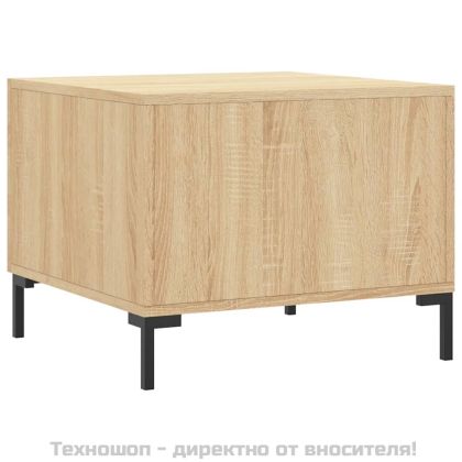 Кафе маси, 2 бр, дъб сонома, 50x50x40 см, инженерно дърво