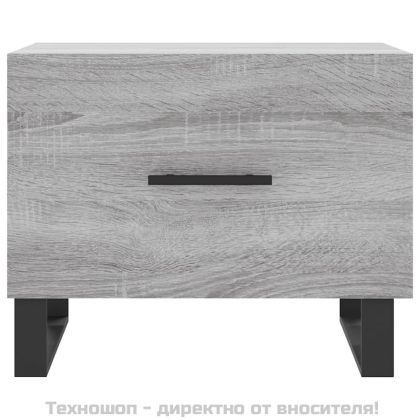 Кафе маси, 2 бр, сив сонома, 50x50x40 см, инженерно дърво