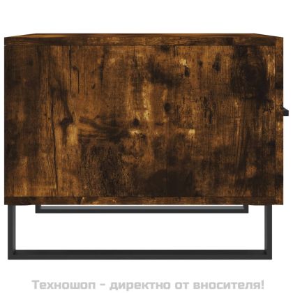 Кафе маси, 2 бр, опушен дъб, 50x50x40 см, инженерно дърво