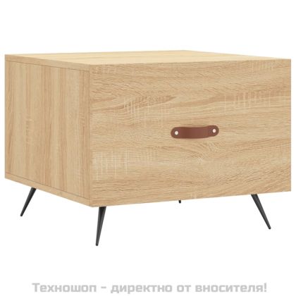 Кафе маси, 2 бр, дъб сонома, 50x50x40 см, инженерно дърво