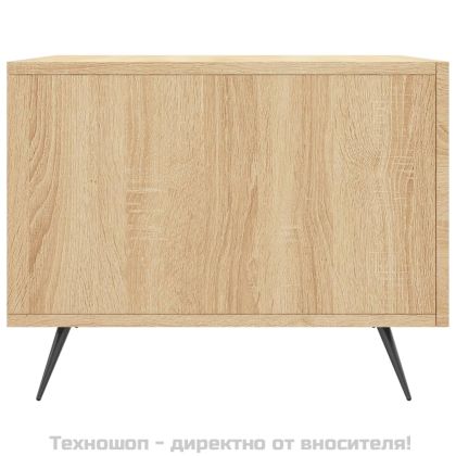 Кафе маси, 2 бр, дъб сонома, 50x50x40 см, инженерно дърво