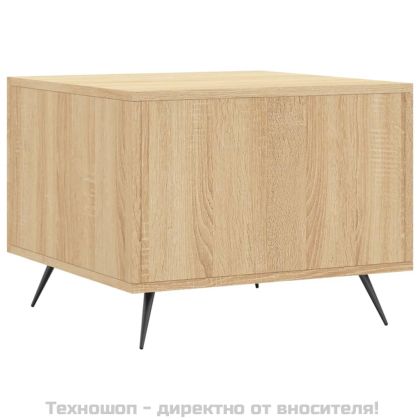 Кафе маси, 2 бр, дъб сонома, 50x50x40 см, инженерно дърво