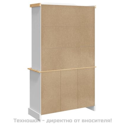 Висок шкаф Corona, бял, 112x43x196 см, мексикански бор масив