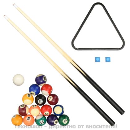 Мини билярдна маса, 3 фута, 92x52x19 см, черно и зелено