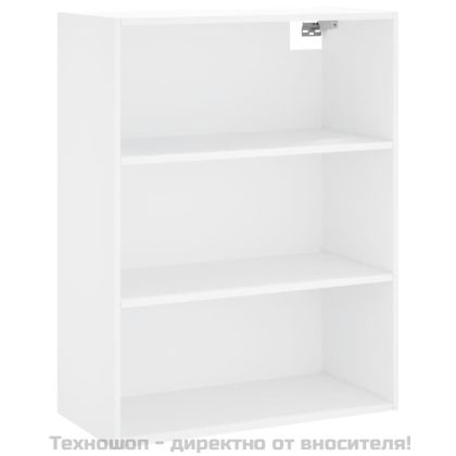 Висок шкаф, бял, 69,5x34x180 см, инженерно дърво