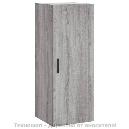 Висок шкаф, сив сонома, 34,5x34x180 см, инженерно дърво