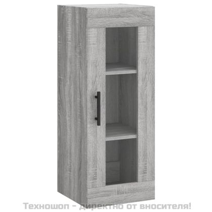 Висок шкаф, сив сонома, 34,5x34x180 см, инженерно дърво