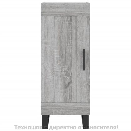 Висок шкаф, сив сонома, 34,5x34x180 см, инженерно дърво