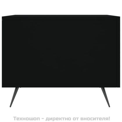 Кафе маси, 2 бр, черни, 50x50x40 см, инженерно дърво