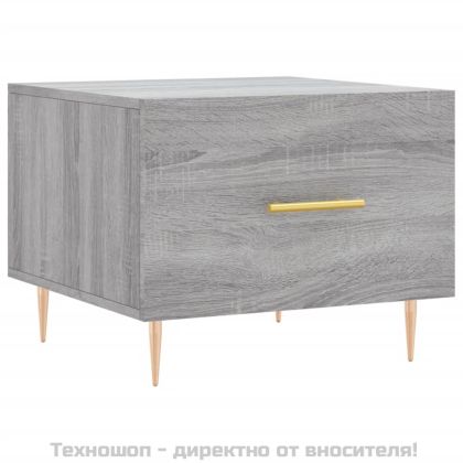 Кафе маси, 2 бр, сив сонома, 50x50x40 см, инженерно дърво