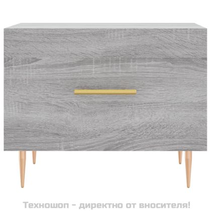 Кафе маси, 2 бр, сив сонома, 50x50x40 см, инженерно дърво