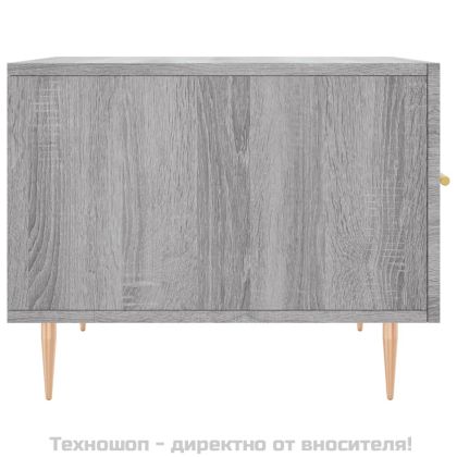 Кафе маси, 2 бр, сив сонома, 50x50x40 см, инженерно дърво