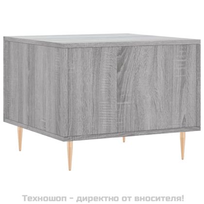 Кафе маси, 2 бр, сив сонома, 50x50x40 см, инженерно дърво