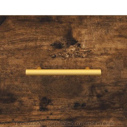 Кафе маси, 2 бр, опушен дъб, 50x50x40 см, инженерно дърво