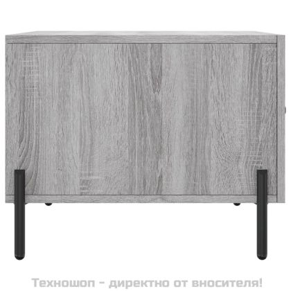 Кафе маси, 2 бр, сив сонома, 50x50x40 см, инженерно дърво