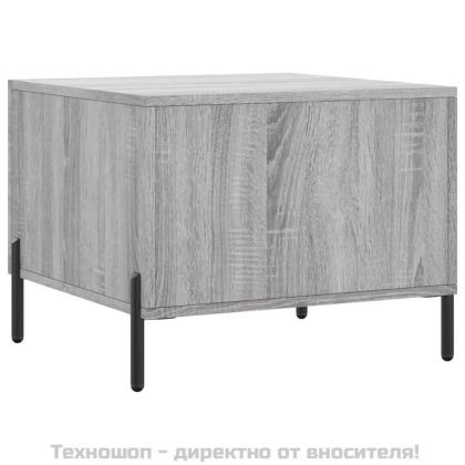 Кафе маси, 2 бр, сив сонома, 50x50x40 см, инженерно дърво