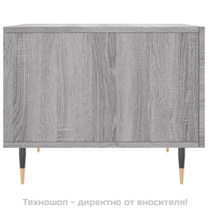 Кафе маси, 2 бр, сив сонома, 50x50x40 см, инженерно дърво