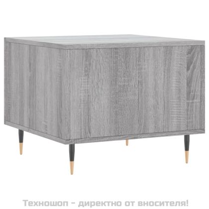 Кафе маси, 2 бр, сив сонома, 50x50x40 см, инженерно дърво
