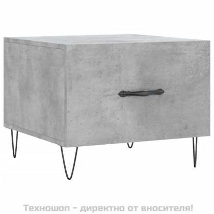 Кафе маси, 2 бр, Бетонно сиво, 50x50x40 см, инженерно дърво